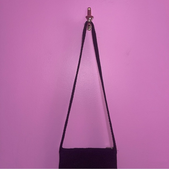 The Sak Crochet Purse Original Black Shoulder Crossbody Bag Zipper Boho - Picture 4 of 8